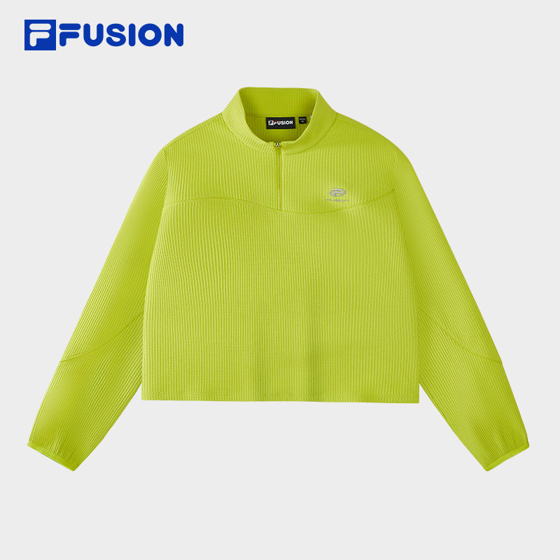 FILA FUSION斐乐潮牌女子套头卫衣2026宽松针织上衣T11W611205F