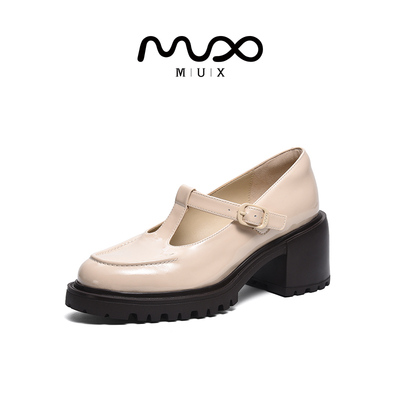 MUX迈思2024年甜美玛丽珍鞋厚底圆头女鞋82098