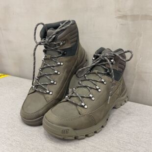 CAT卡特24秋季男士户外防泼溅牛皮高帮休闲鞋户外靴P725959N3AD