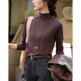 t恤G540427220199 高弹女式 dme德玛纳冬季 通勤半高领正肩打底衫