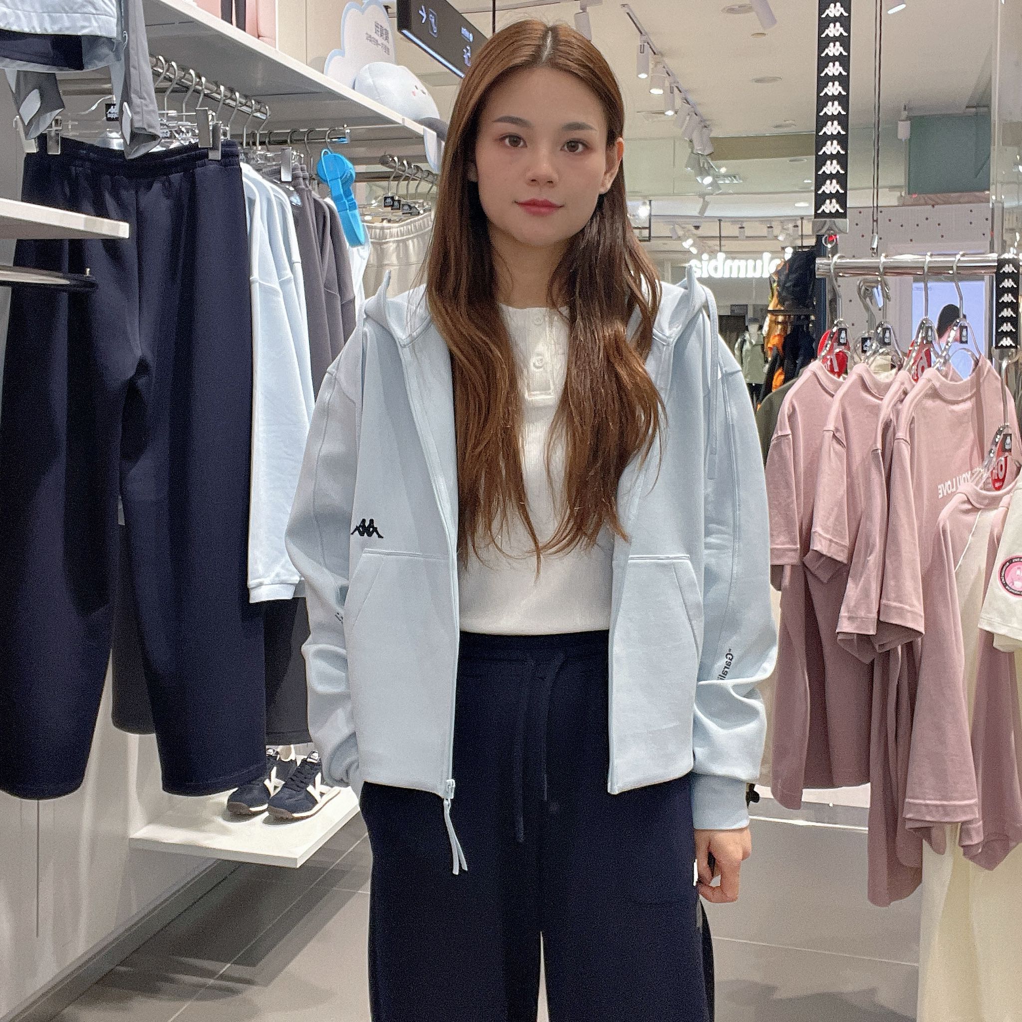 Kappa背靠背2025女士简约时尚套头衫K0F82MK40