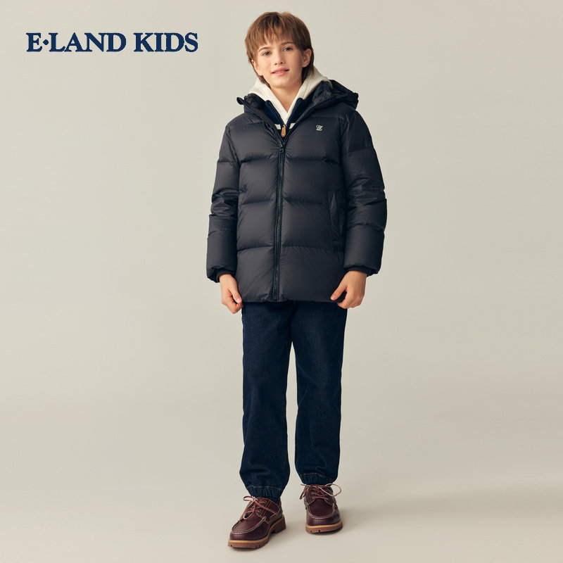 eland kids衣恋童装男女童连帽蓄热羽绒服25年冬EKJDF4V11K