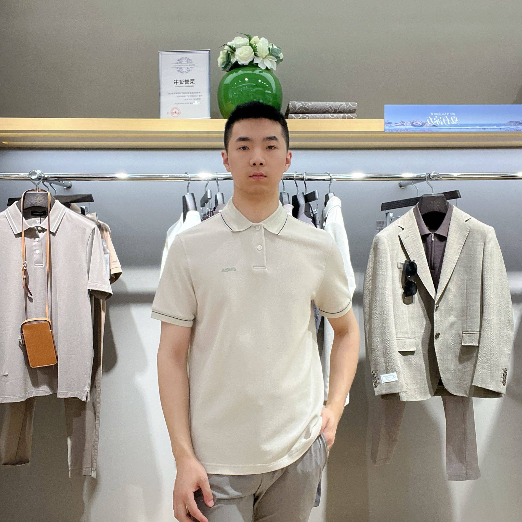 报喜鸟男士休闲简约T恤POLO衫EST251003U
