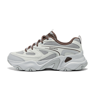 Skechers斯凯奇冬款薄绒男鞋鞋时尚运动复古老爹鞋232492-GYBR