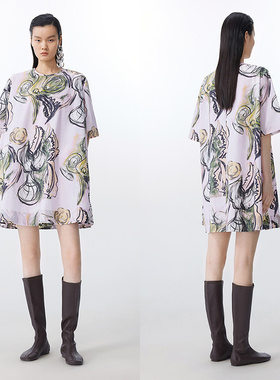 JNBY/江南布衣夏连衣裙中袖圆领A型5P4G15430