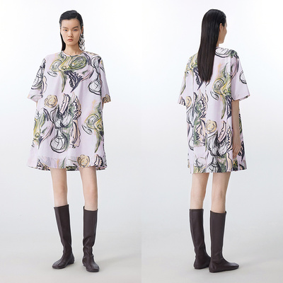 JNBY/江南布衣夏连衣裙中袖圆领A型5P4G15430