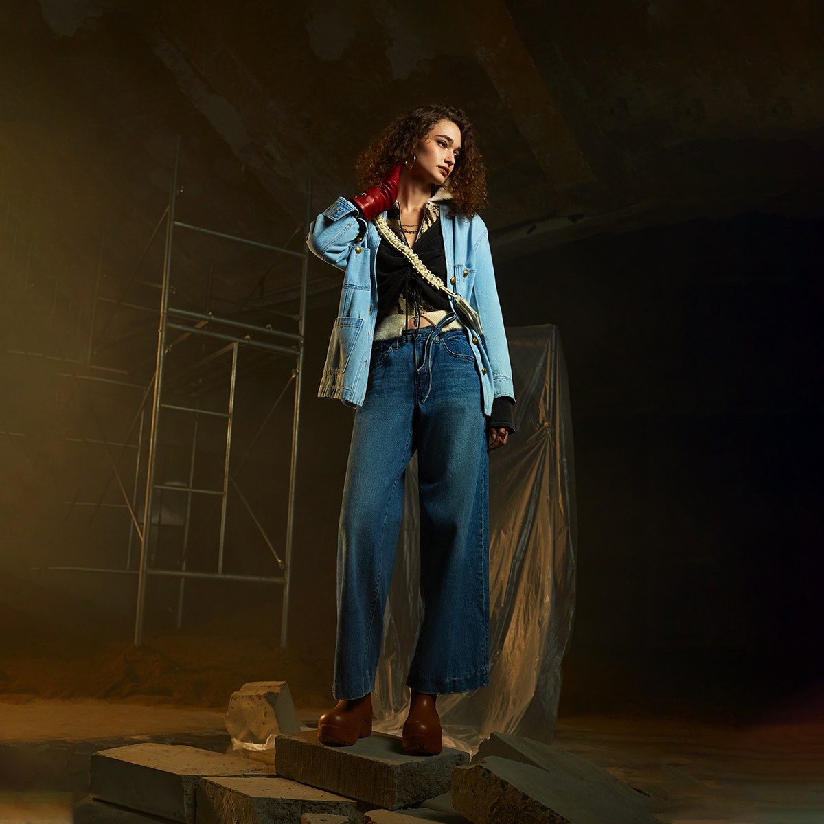 Levi's李维斯早秋女士XL STRAIGHT宽松直筒牛仔裤A8701-0005