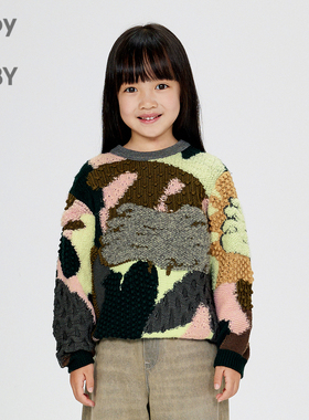 江南布衣童装羊毛混纺长袖套头毛衣冬男女童jnbybyjnby1O0312030