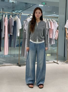 诗凡黎女士时尚阔腿牛仔裤3G8251781