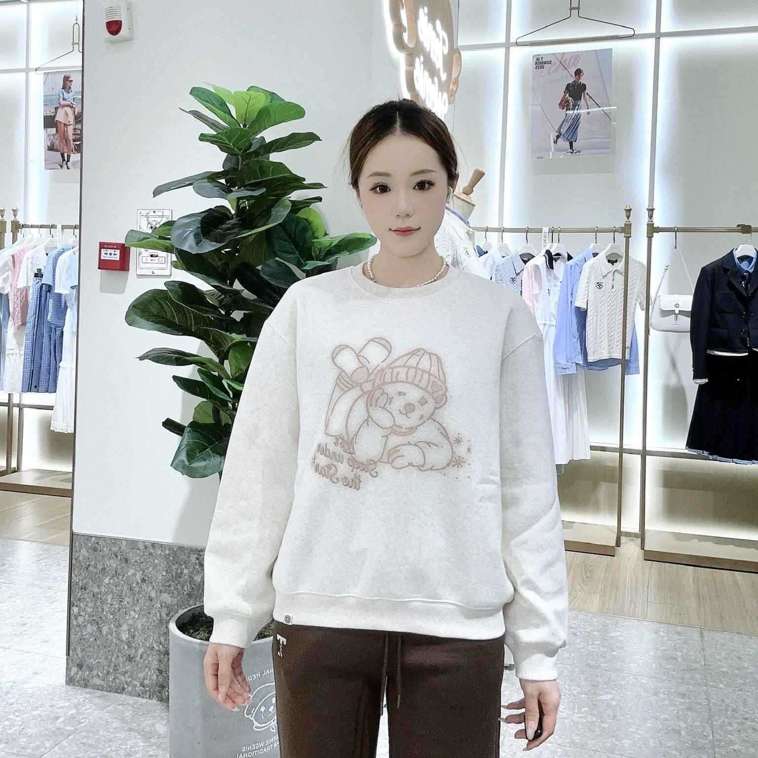 Teenie Weenie女士小熊温柔可爱卫衣TTMA25OT01Z