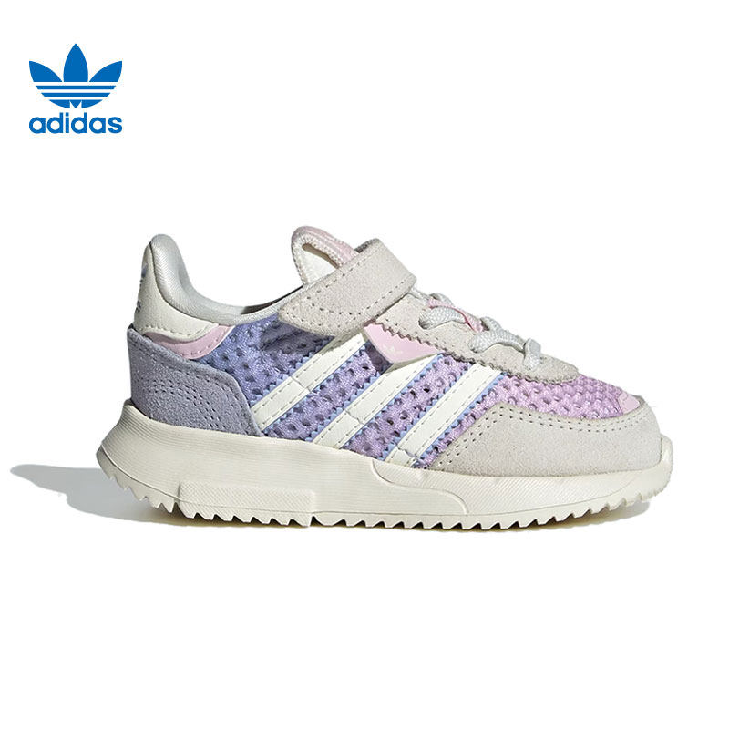 Adidas kids阿迪达斯女婴童宝宝魔术贴运动鞋JR7996