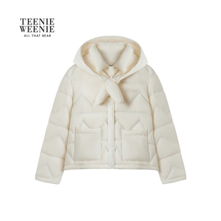 TeenieWeenie小熊女装羽绒服清新带帽外套