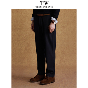 TeenieWeenie2024冬微宽松直筒通勤休闲裤 TNTC244VB1K