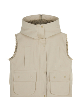 江南布衣JNBY宽松翻领无袖马甲5O0512100