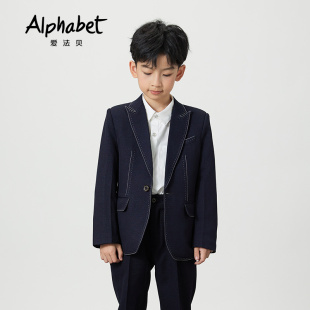 Alphabet爱法贝秋季男童藏青礼服西服西装外套U23L022