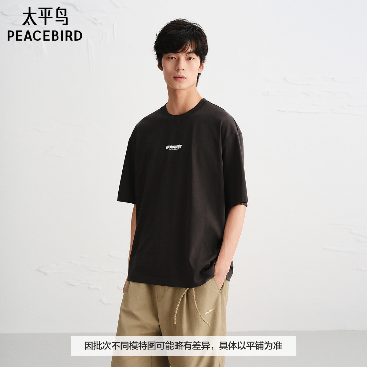 太平鸟男装 休闲 圆领T恤 B1CNF2223图片