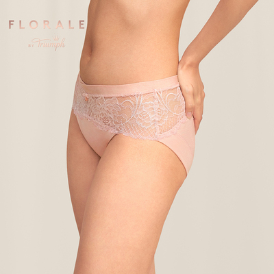 Triumph/黛安芬Florale淳静芍药蕾丝中腰内裤女87-2345