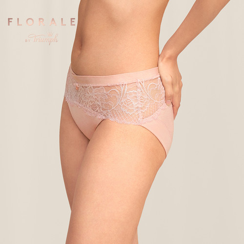 Triumph/黛安芬Florale淳静芍药蕾丝中腰内裤女87-2345