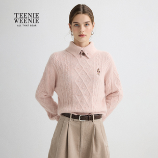 TeenieWeenie小熊女装针织衫翻领