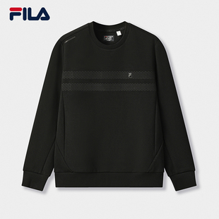 上衣F11M543205F 基础针织长袖 FILA 斐乐男子套头卫衣2025冬新款