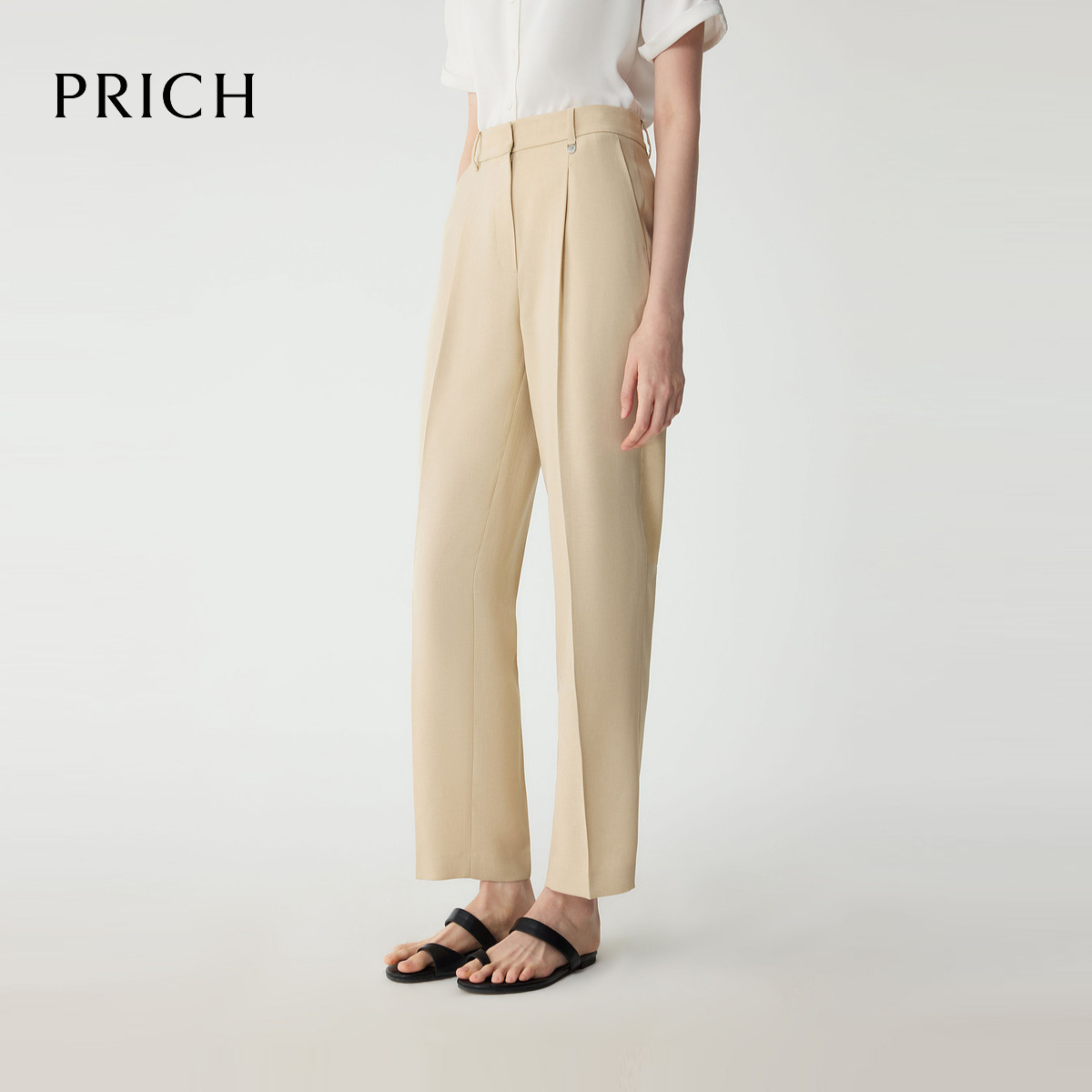 PRICH经典九分小脚裤西装裤2025春夏显瘦通勤长裤子女PRTCF2407E