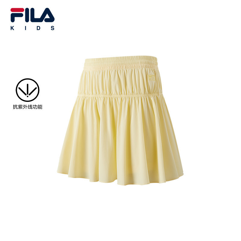 【抗紫外线】FILA F斐乐儿童2026年夏女童中大童半裙K12G623317