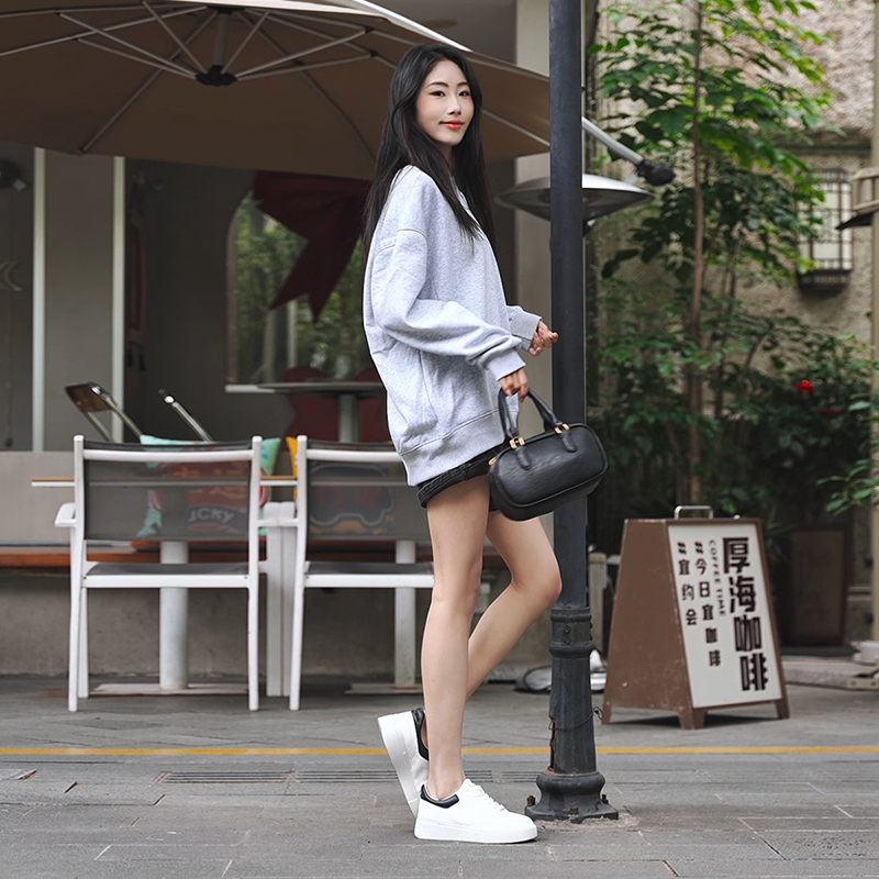 ASH女鞋FUN真皮小白鞋女基础款透气厚底运动休闲单鞋