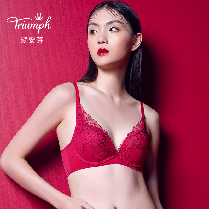 Triumph/黛安芬水盈天堂鸟内衣女小胸聚拢软钢圈文胸内衣16-8936