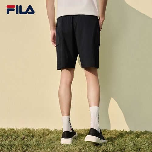 FILA 斐乐男士梭织五分裤2026夏新休闲时尚工装裤短裤F11M629803F