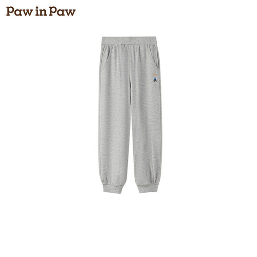 PawinPaw卡通小熊童装26年夏季款男童针织裤休闲裤PCTMG2311K