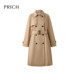 气质收腰外套女 新款 PRICH时尚 复古英伦风双排扣肌理风衣2026春季
