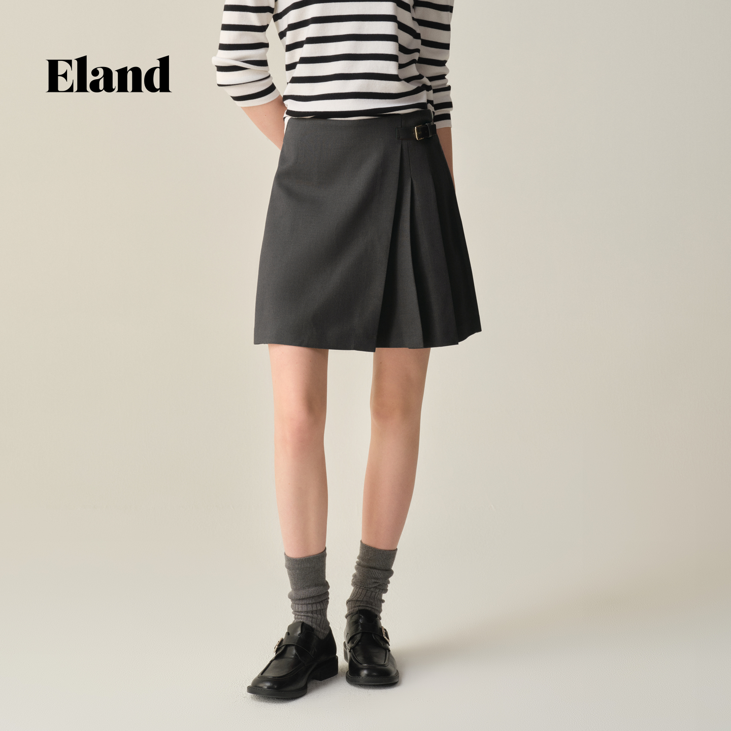 Eland短裤 裤不易皱休闲裤2025秋季新款EETHF49N51