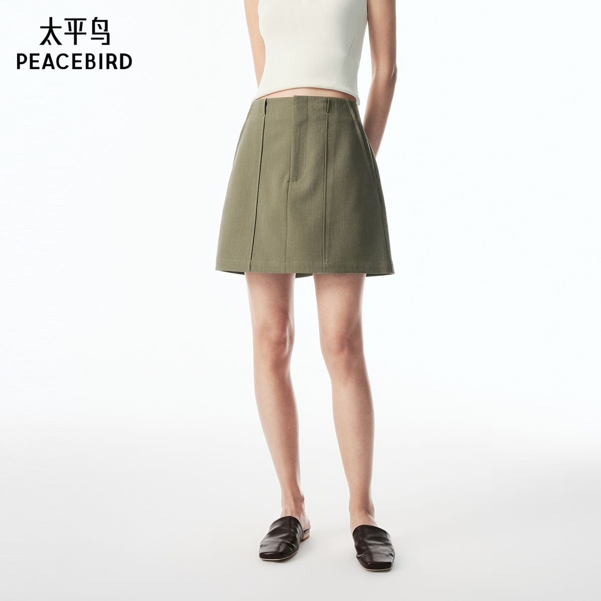 太平鸟 休闲时尚半身裙 短裙女A1GEF3132