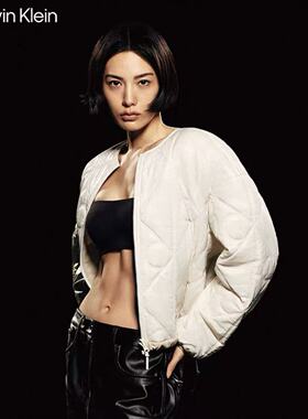 Calvin Klein Jeans女士老花字母缝线圆领外套44D511G