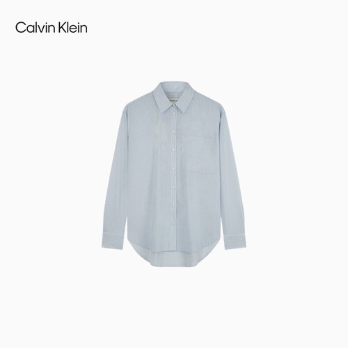 CK Jeans25春夏女士商务休闲通勤纯棉宽松长袖衬衫47AB102