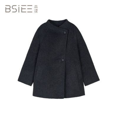 BSiEE本涩复古立领大衣F1109Y02
