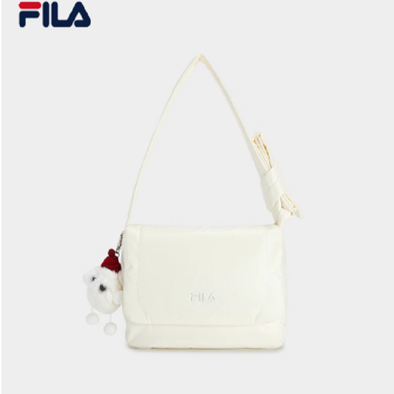 FILA 斐乐官方女时尚布丁包腋下包斜挎包休闲单肩包F13W549165F