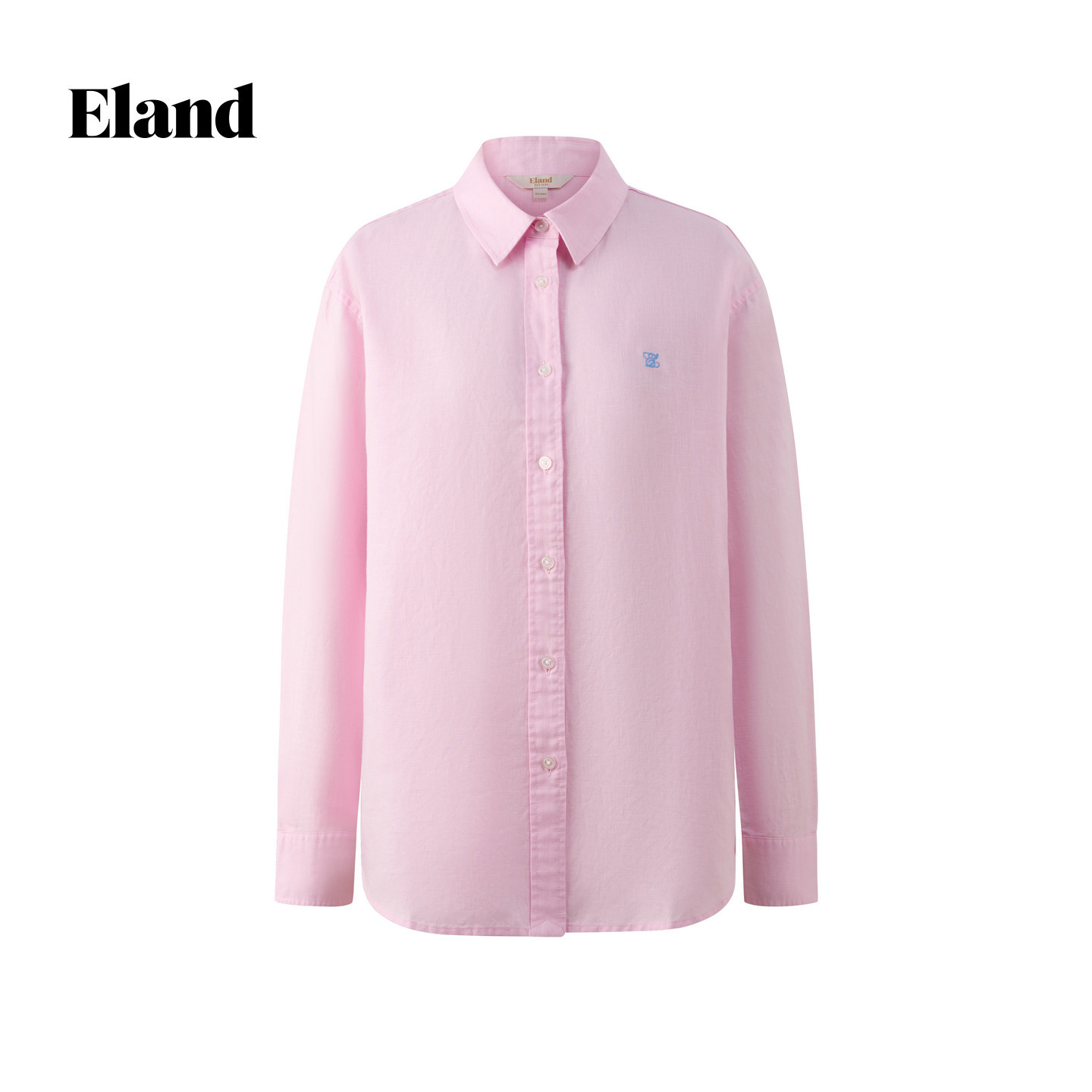 Eland衬衫女休闲通勤翻领上衣