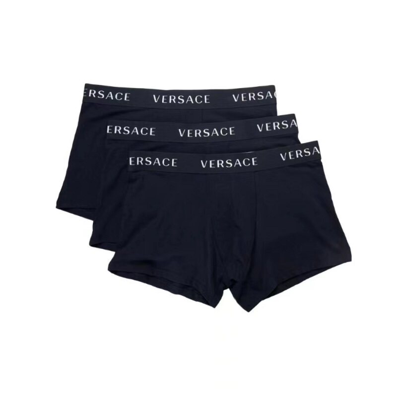 VERSACE/范思哲 四角内裤男款1组3件装蓝AU04321-AC00058