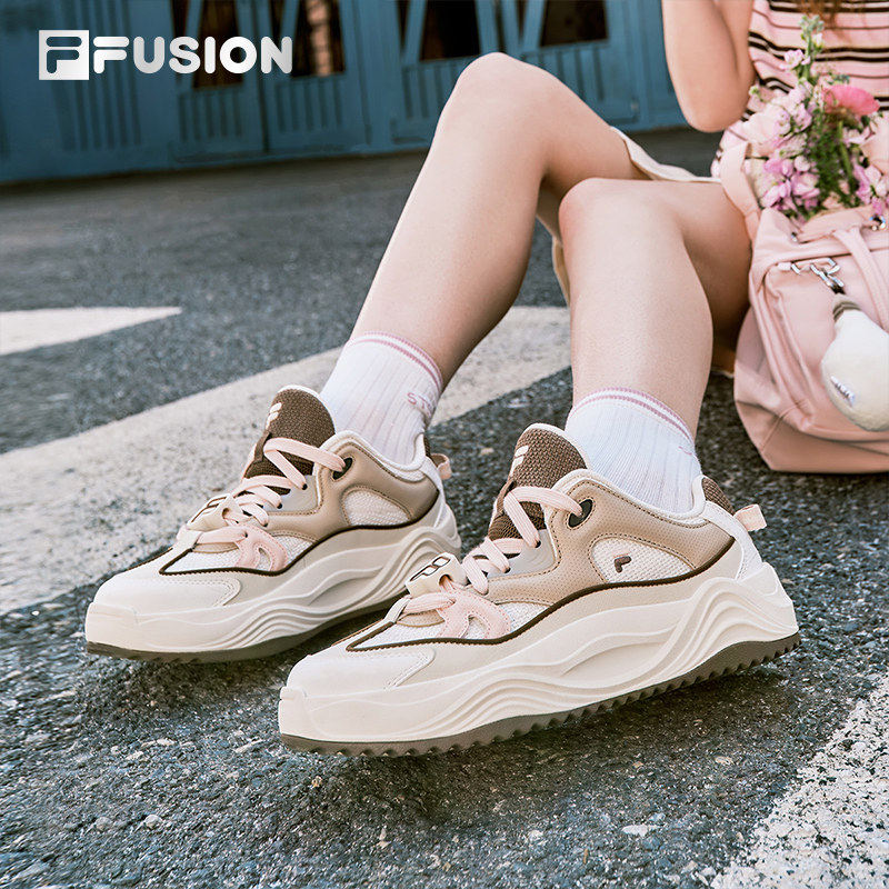 旋律鞋丨FILA FUSION 斐乐潮牌女鞋2026面包鞋T12W622918F