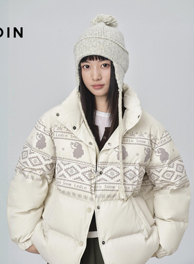 乐町费尔岛面包羽绒服女冬季保暖外套C2ACF4318