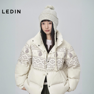 乐町费尔岛面包羽绒服女冬季保暖外套C2ACF4318