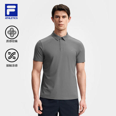 FILA 斐乐官方男子针织短袖POLO衫2026秋季上衣A11M631107F