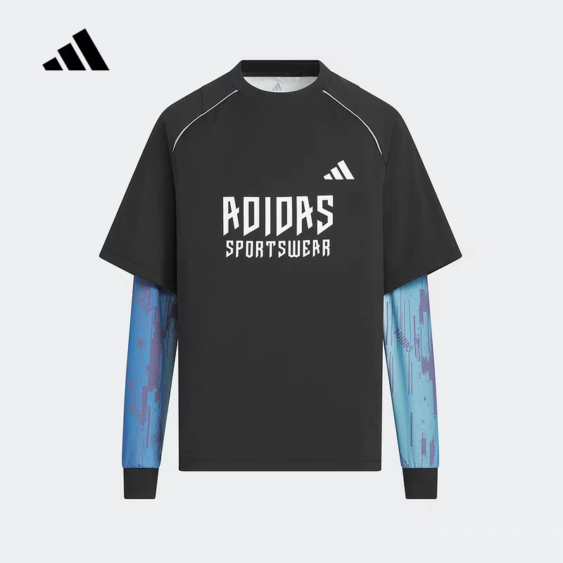 adidas阿迪达斯男童潮流运动休闲长袖T恤KC2548