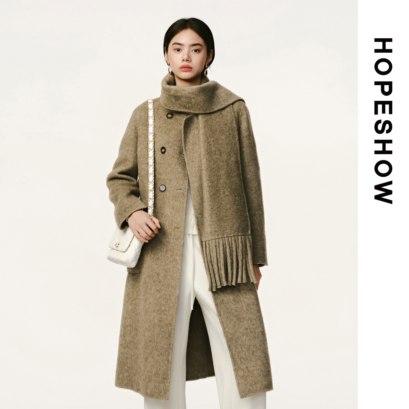 红袖女士简约时尚大衣89124430819