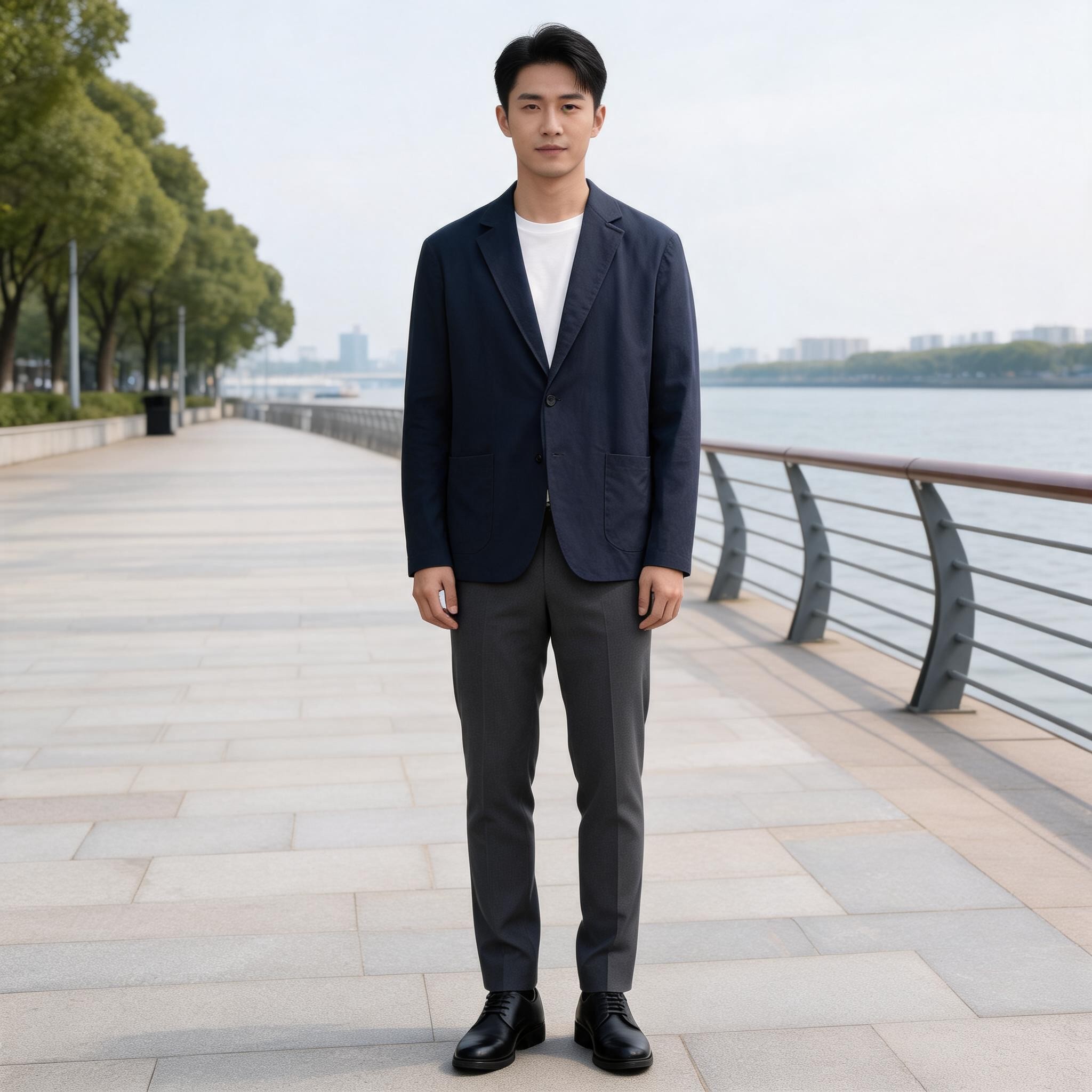雅戈尔男士藏青轻薄舒适通勤休闲西服YXXB232779FKY