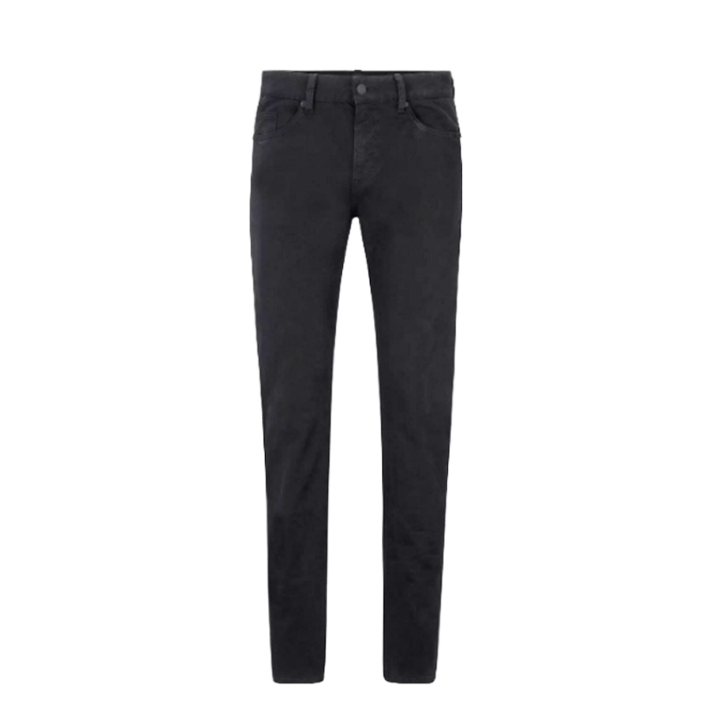 HUGO BOSS雨果博斯 纯色修身休闲裤男款黑色50495370
