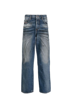 DIESEL/迪赛 FW22 扎染休闲直合身筒牛仔裤男款蓝色A05156-007D1