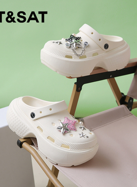 星期六时尚洞洞鞋夏季薄荷曼波厚底防滑外穿SSC2110F0E