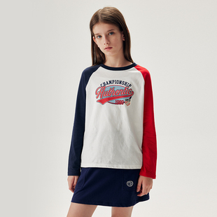 eland kids衣恋童装男女童24年秋季纯棉长袖T恤EKLAE4911O